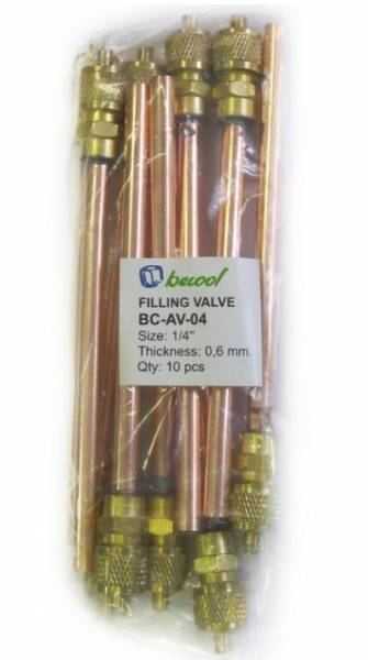 Штуцер сервисный с к/м трубкой Becool BC-AV-04 (трубка 6,35 х 0,6 х 100 мм) [062498]